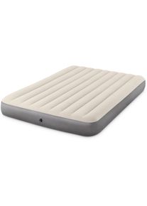 Intex Luchtbed Deluxe Single High Airbed luchtbedden maat 191 x 99 x 25 cm grijs