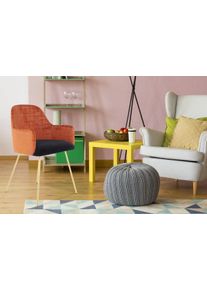 Kayoom Stoel Richard 525, moderne stoel met armleuningen, tweekleurig ontwerp (1 stuk) gestoffeerde stoelen bruin