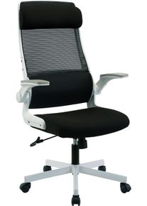 Places of Style Bureaustoel Menton, ergonomische bureaustoel inclusief kussen, lendensteun, modern ontwerp bureaustoelen maat Netstof zwart