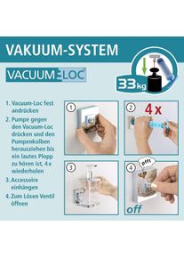 Wenko Doucherekje Vacuum-Loc Quadro rekken & planken maat 25,5x14x15 cm zilver(kleur)