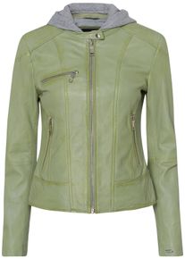 Maze Leren jack met glinsterende statement-print binnenin dames imitatieleren jassen maat XS groen