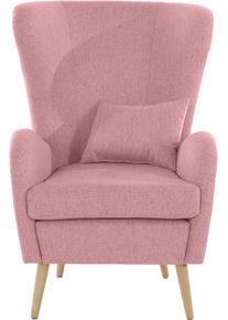 Guido Maria Kretschmer Home & Living Guido Maria Kretschmer Home&Living Fauteuil Sallito, oorfauteuil, TV-stoel voor woonkamer, ook in velours cord fauteuils maat Fijne structuurstof