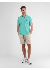 Lerros Poloshirt Lerros heren poloshirt met stretchpercentage, effen kleur heren t-shirts maat S blauw