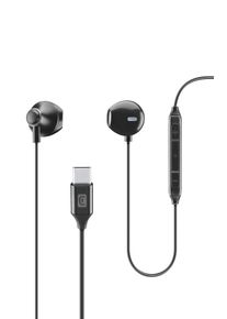 cellularline In-ear-oordopjes USB-C hoofdtelefoon met microfoon oordopjes zwart