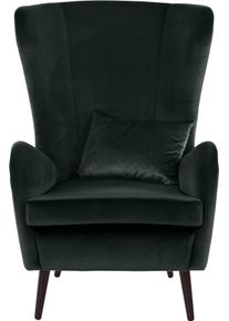 Guido Maria Kretschmer Home & Living Guido Maria Kretschmer Home&Living Fauteuil Sallito, oorfauteuil, TV-stoel voor woonkamer, ook in velours cord fauteuils maat Fluweel-look groen