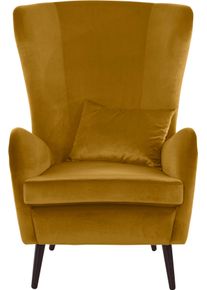 Guido Maria Kretschmer Home & Living Guido Maria Kretschmer Home&Living Fauteuil Sallito, oorfauteuil, TV-stoel voor woonkamer, ook in velours cord fauteuils maat Fluweel-look