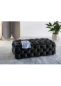 Guido Maria Kretschmer Home & Living Guido Maria Kretschmer Home&Living Hocker KALINA, hoogwaardig knoopdetails, B/D/H: 120/55/45 cm met opbergvak en interne verdelers voor beter opbergen