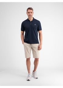 Lerros Poloshirt Lerros heren poloshirt met stretchpercentage, effen kleur heren t-shirts maat S blauw