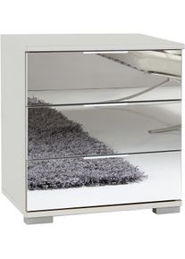 wimex Nachtkastje Easy met glas of spiegelfront nachtkastjes maat 52x38x58 cm wit