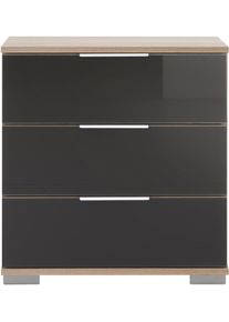 wimex Nachtkastje Easy met glas of spiegelfront nachtkastjes maat 52x38x58 cm grijs