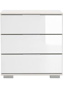 wimex Nachtkastje Easy met glas of spiegelfront nachtkastjes maat 52x38x58 cm wit