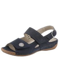 Waldläufer Waldläufer Sandalen HELIETT zomerschoen, sandaal, sleehak, met uitneembare binnenzool, h-breedte dames sandaaltjes maat 37,5 EU blauw