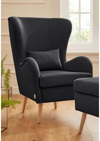 Guido Maria Kretschmer Home & Living Guido Maria Kretschmer Home&Living Fauteuil Sallito, oorfauteuil, TV-stoel voor woonkamer, ook in velours cord fauteuils maat Fijne structuurstof