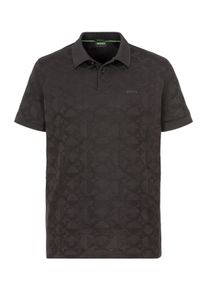 BOSS Green Poloshirt Pirax Striped in discreet patroon heren poloshirts maat L zwart