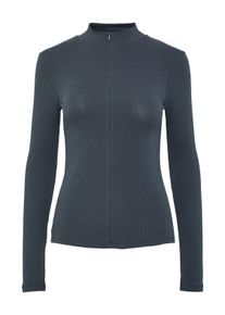 Pieces Shirt met staande kraag PCKITTE ZIP LS T-NECK TOP NOOS BC dames t-shirts maat XS (34) blauw