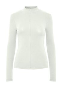 Pieces Shirt met staande kraag PCKITTE ZIP LS T-NECK TOP NOOS BC dames t-shirts maat M (38) wit