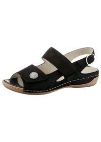 Waldläufer Waldläufer Sandalen HELIETT zomerschoen, sandaal, sleehak, met uitneembare binnenzool, h-breedte dames sandaaltjes maat 36 EU zwart