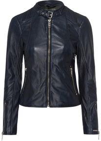 Maze Leren jack met fast-forward-applicaties dames imitatieleren jassen maat XS blauw