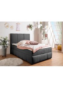 Inosign Boxspring Hartley Inclusief bedlade & topper, kiesbaar in H2, H3 of H4 boxsprings maat Fluweel grijs