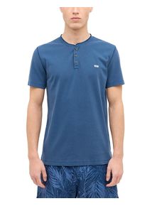 Mustang Shirt met korte mouwen Style Ausin met merklabel heren t-shirts maat M blauw