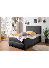 Inosign Boxspring Hartley Inclusief bedlade & topper, kiesbaar in H2, H3 of H4 boxsprings maat Structuur zwart