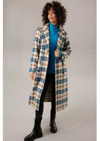 Aniston CASUAL Winterjas met expressief ruitdessin (Met een bindceintuur) dames winterjassen maat 36