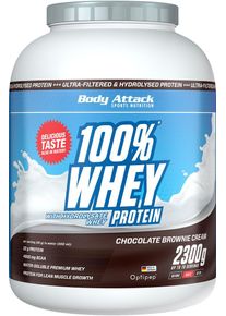 Body Attack Sports Nutrition Body Attack 100 % Whey Protein, 2300 g Dose, Chocolate
