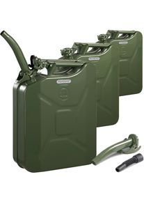 Monzana Benzine Jerrycan Set van 3 Metaal 20L