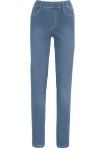 Dames High waist jeans met hoge comfortband rondom blue-bleached Maat 56