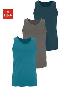 H.I.S. Heren Tanktop in donkerpetrol, donkergrijs, petrol ,maat S, Witt, 100% Katoen