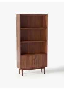 Regał z drewna mangowego Paul Brązowy Drewno, Lite drewno S 90 x W 185 cm | Westwing Collection