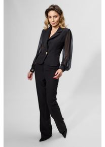Costum elegant format din sacou si pantaloni Navarro Negru