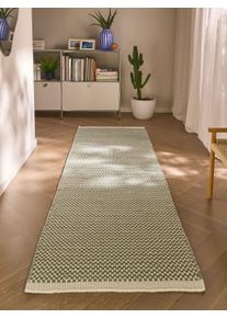 benuta Pure Villa matto Runner Laura Vihreä 80x250 cm Grün Ikat
