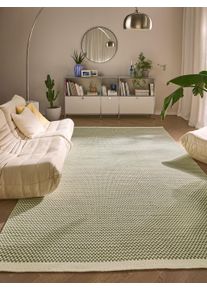 benuta Pure Tapis de laine Laura Vert 120x170 cm - Tapis en fibres naturelles