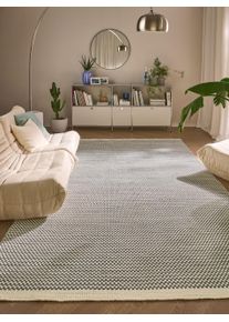 benuta Pure Tapis en laine Laura Gris 120x170 cm - Tapis en fibres naturelles