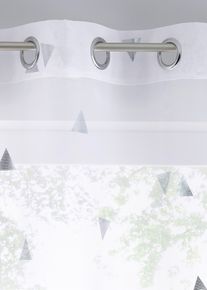 bonprix Függöny fényes mintával (1 db), fehér, mag./szél.: 175/140 cm