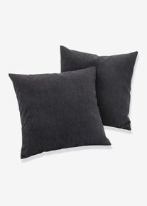 bonprix Colcha, gris, pack de 2 cojín 40/40 cm