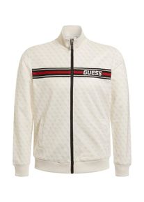 GUESS Bluza rozpinana sportowa 'KORBIN' dla mężczyzn beżowy / czerwony / czarny / biały Rozmiar M