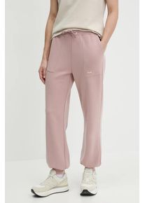 EA7 Emporio Armani pantaloni de trening culoarea roz, neted, AF12643.7W000193
