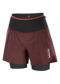 Salomon Women's S/Lab Salomon Ultra 2in1 Running shorts Women (M, brown)
