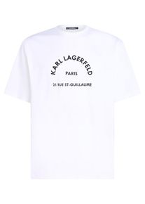 K by KARL LAGERFELD Karl Lagerfeld Heren Shirt 'Rue St-Guillaume' zwart / wit XL