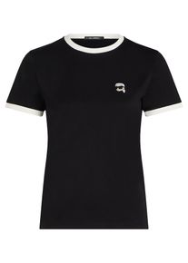 K by KARL LAGERFELD Karl Lagerfeld Dames Shirt zwart / natuurwit M