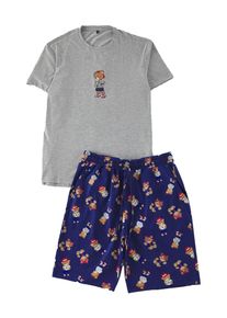 Trendyol Pyjama kurz Herren navy / graumeliert / rot / weiß Größe S