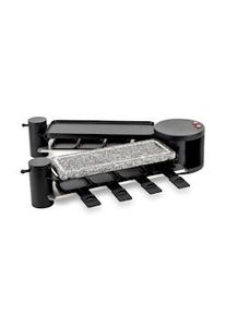 H.Koenig RP360 - Raclette 8 personas 3 en 1, grill, plancha con piedra natural, 1200 W