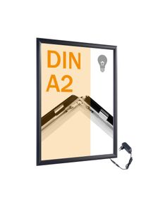 1 LED snap frame A2 black, aluminium