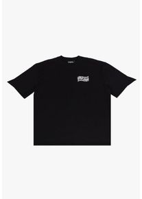 Dropsize Koszulka 'Mirrored' dla mężczyzn czarny / offwhite Rozmiar L