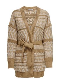 Only Dames Gebreid vest chamois / wit XS