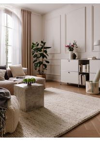 benuta Pure Tapis en laine Beads Beige 80x150 cm - Tapis en fibres naturelles