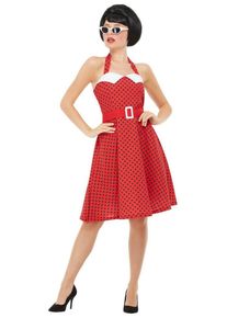 Smiffys Robe des années 50 costume femme rouge