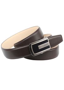 Anthoni Crown Ledergürtel, Stufenlose Ledergürtel Für Gehobene Outfits braun, Größe 110, Individuell kürzbar-Gürtel nach Maß